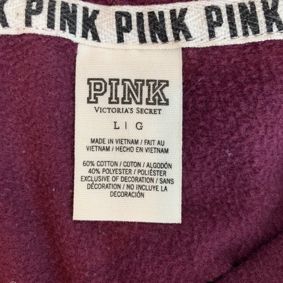 PINK Victoria’s Secret Zip Jacket Large Purple - Picture 3 of 5